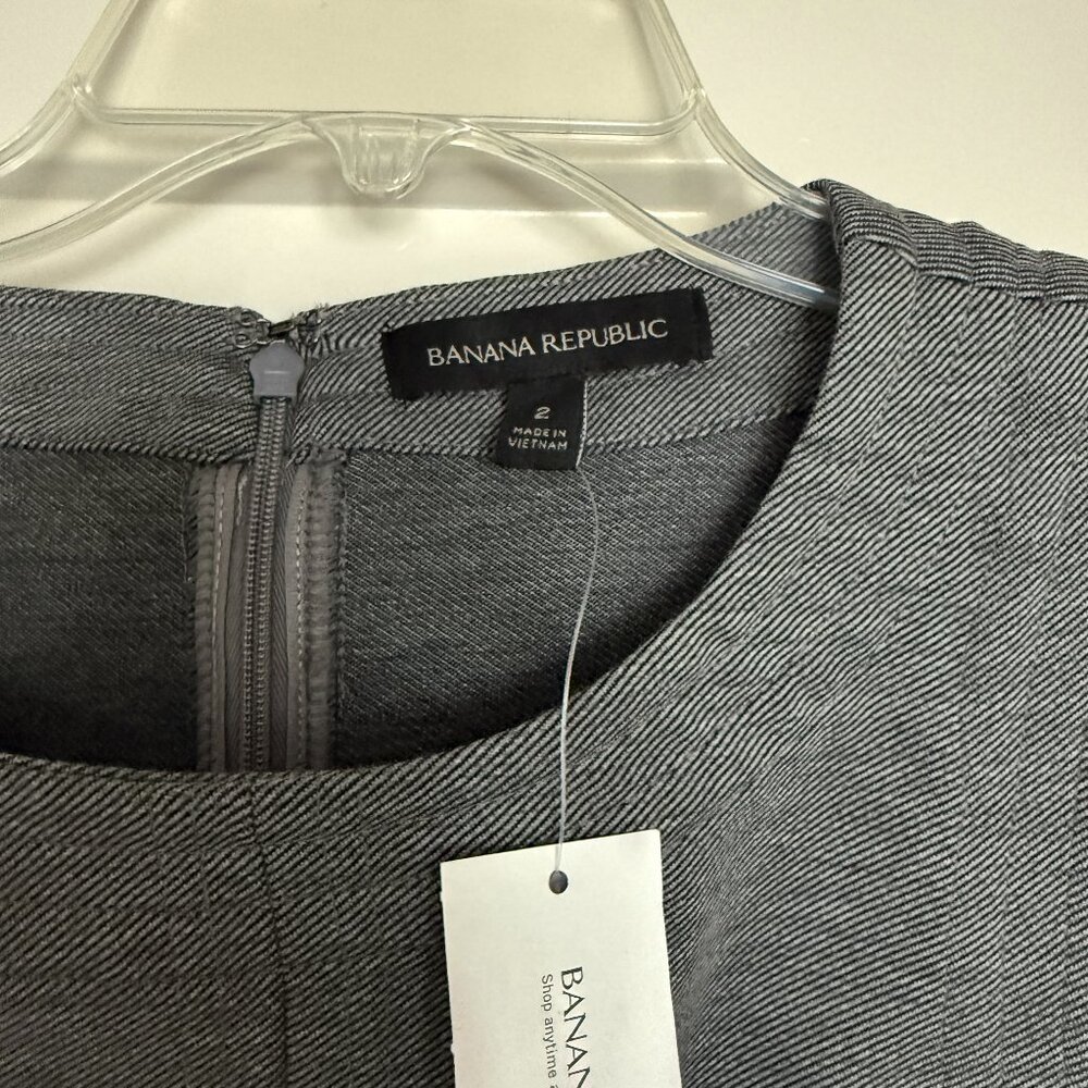 Banana Republic Women’s Gray Mini Dress Size 2 - Picture 2 of 4